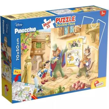 Disney Pinokkió 2 az 1-ben maxi 35db-os puzzle és színező 70x50cm - Lisciani kép