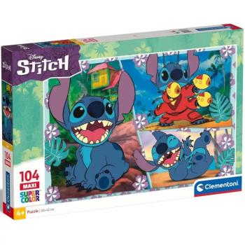 Disney Stitch 104db-os maxi Supercolor puzzle - Clementoni kép
