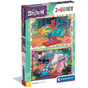 Disney Stitch 2x60db-os Supercolor puzzle - Clementoni kép