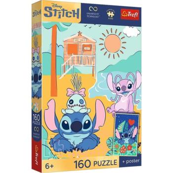 Disney Stitch a tengerparton 160db-os UFT puzzle poszterrel - Trefl kép