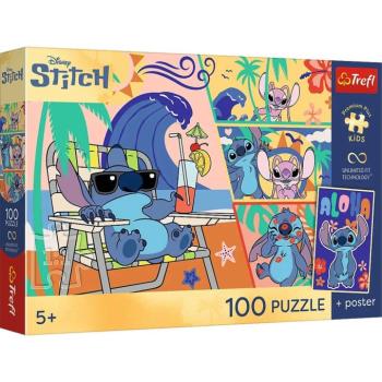 Disney Stitch Strandnapok 100db-os UFT puzzle poszterrel - Trefl kép