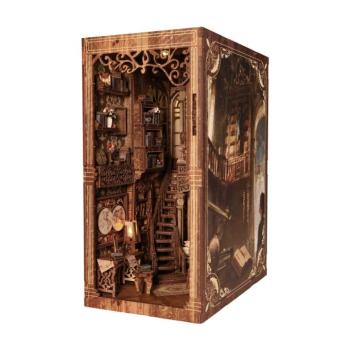 DIY Book Nook készlet felnőtteknek | Hangulatos Olvasósarok | Miniatűr ház makett LED-del | 441 darab | 23 x 18 x 11 cm | Lubiwood kép