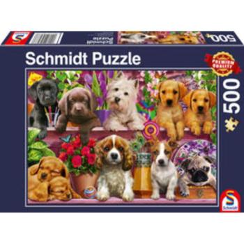 Dog in the shelves, 500 db (58973) Hunde im Regal kép