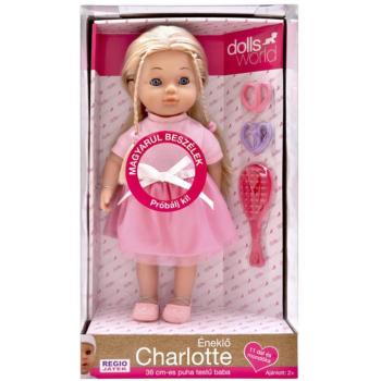 Dolls World: Magyarul beszélő Charlotte baba, rózsaszín ruhában kép