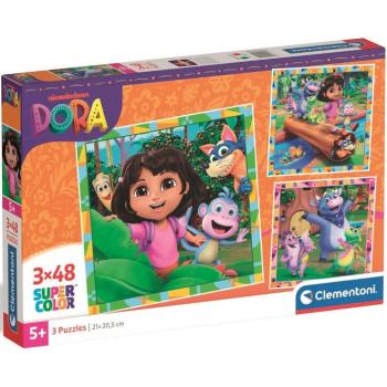 Dóra a felfedező 3x48db-os Supercolor puzzle - Clementoni kép