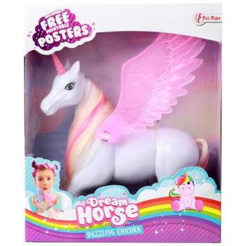 Dream Horse Csillámló unikornis rózsaszín szárnyakkal 18cm kép