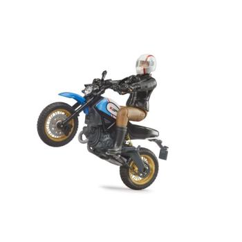 Ducati Scrambler Desert Sled - motorkerékpár-vezető bábuval - Bruder 63051 kép