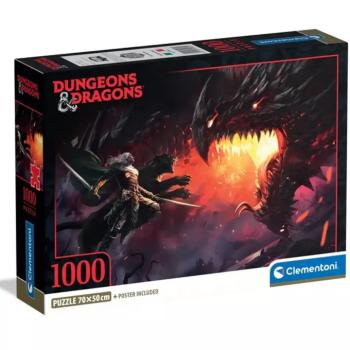 Dungeons & Dragons – Sárkányharc 1000 db-os puzzle poszterrel - Clementoni kép
