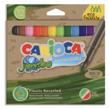 Eco Family Jumbo 12db-os színes filctoll szett - Carioca kép