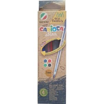 Eco Family Sfera 4db-os színes golyóstoll 1mm - Carioca kép