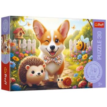 Egy nap Corgi kutyával 30db-os puzzle - Trefl kép