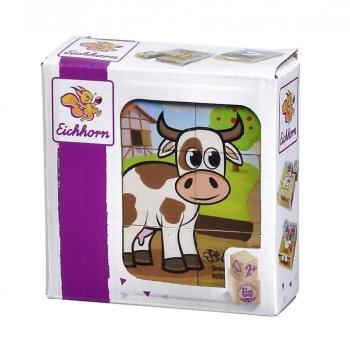 Eichhorn: Fa Kockakirakó – Háziállatos puzzle kicsiknek - Simba Toys