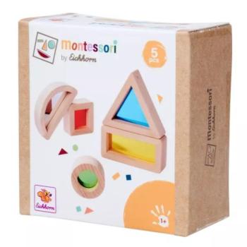 Eichhorn: Fa Montessori Színes Ablakos Formák – Érzékelésfejlesztő építőszett - Simba Toys kép