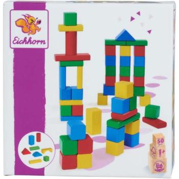 Eichhorn: Színes fakockák 50db-os szett - Simba Toys