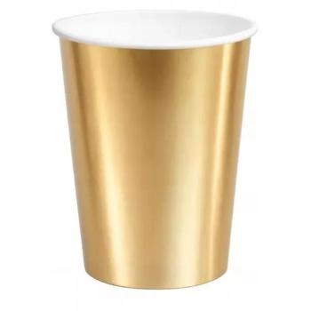Elegáns arany színű papírpohár - 250 ml, 6 db-os kép