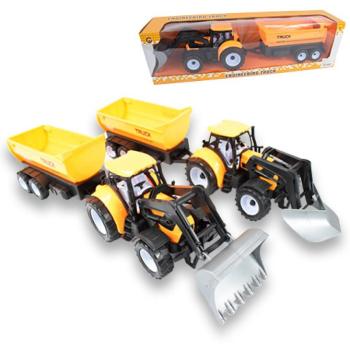 Engineering Truck: Kotró traktor munkagép utánfutóval 45cm kép