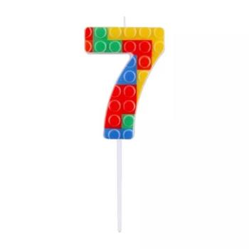 Építőkocka mintás gyertya - 7