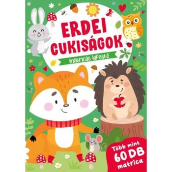 Erdei cukiságok matricás kifestő kép