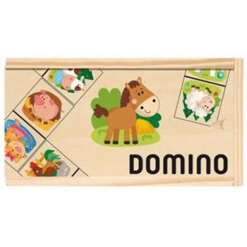 Fa dominó állatos mintával kép
