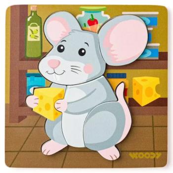 Fa egeres 5db-os baba puzzle - Woodyland kép