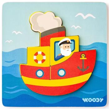 Fa hajós 5db-os baba puzzle - Woodyland kép