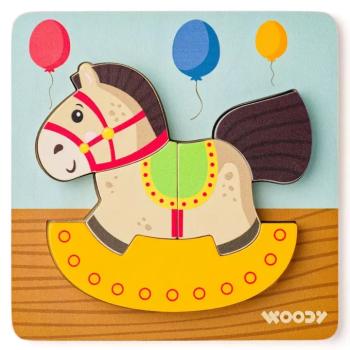 Fa hintaló 5db-os baba puzzle - Woodyland kép
