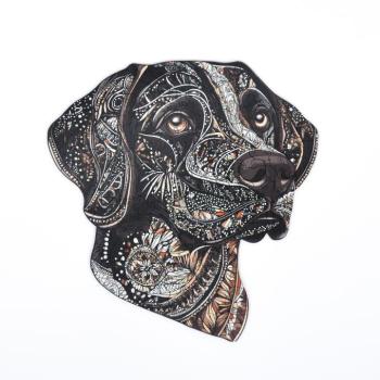 Fa kirakó felnőtteknek | Csokoládé Labrador | 146 darab | Közepes | Állat alakú darabok | Lézervágott fa | 29 x 21 cm | Lubiwood kép