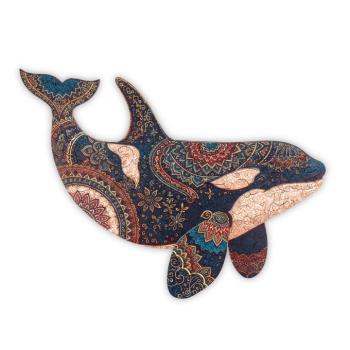 Fa kirakó felnőtteknek | Éjféli Orka | 152 darab | Állat alakú darabok | Lézervágott fa | Közepes | 29 x 21 cm | Lubiwood
