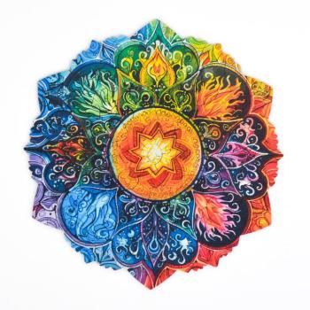 Fa kirakó felnőtteknek | Elemek Mandala | 140 darab | Közepes | Fantázia alakú darabok | Lézervágott fa | 29 x 21 cm | Lubiwood kép