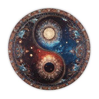 Fa kirakó felnőtteknek | Jin-jang Mandala | 168 darab | Lézervágott fa | Fantázia alakú darabok | Közepes | 29 x 21 cm | Lubiwood kép