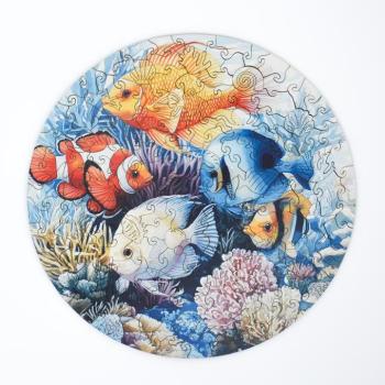 Fa kirakó felnőtteknek | Korallzátony | 145 darab | Lézervágott fa | Fantázia alakú darabok | Közepes | 29 x 21 cm | Lubiwood kép
