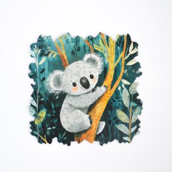 Fa kirakó felnőtteknek | Mászó Koala | 164 darab | Állat alakú darabok | Lézervágott fa | Közepes | 29 x 21 cm | Lubiwood kép