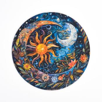 Fa kirakó felnőtteknek | Virágos Éj Mandala | 150 darab | Közepes | Fantázia alakú darabok | Lézervágott fa | 29 x 21 cm | Lubiwood kép