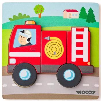 Fa tűzoltós 5db-os baba puzzle - Woodyland kép