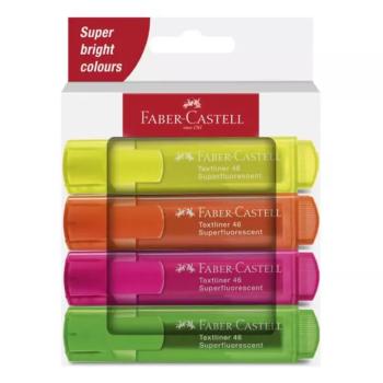 Faber-Castell: 1546 Neon fluorescent 4 db-os szövegkiemelő filctoll szett kép