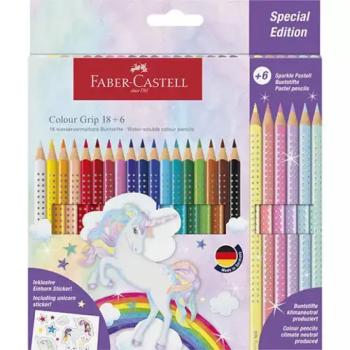 Faber-Castell: 24db-os GRIP színesceruza szett 6db pasztell színnel kép
