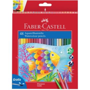 Faber-Castell: 48db-os Aquarell színes ceruza szett ecsettel kép