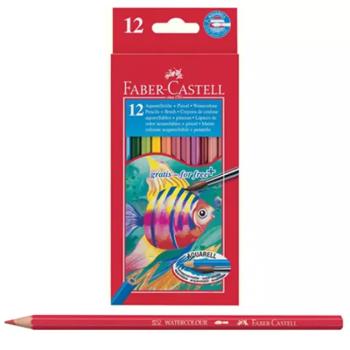 Faber-Castell: Aquarell színesceruza készlet 12db + 1db ecset kép