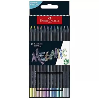 Faber-Castell: Black edition metál színű színesceruza készlet 12db kép