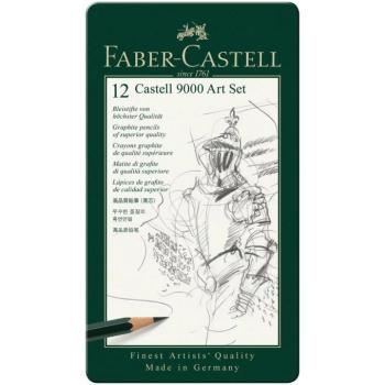 Faber-Castell: Castell 9000 Grafitceruza 12db-os szett fém dobozban kép