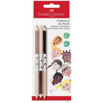 Faber-Castell: Children of the World testszínű színes ceruza készlet 3db-os kép