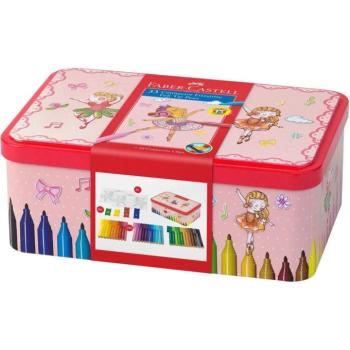 Faber Castell: Connector filctoll készlet 33db-os Ballerina mintás fém dobozban kép