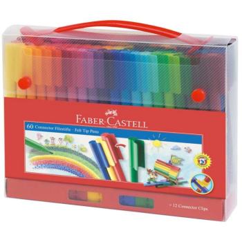 Faber-Castell: Connector Filctoll Készlet – 60 db-os szett praktikus tárolóban kép