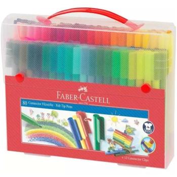 Faber-Castell: Connector Filctoll Készlet – 80 db-os szett praktikus műanyag tárolóban kép