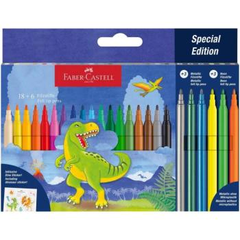 Faber-Castell: Dinoszauruszos filctoll készlet 18+6db-os csomag kép