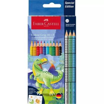 Faber-Castell: Dinoszauruszos Grip színesceruza készlet 10+3db-os csomag kép