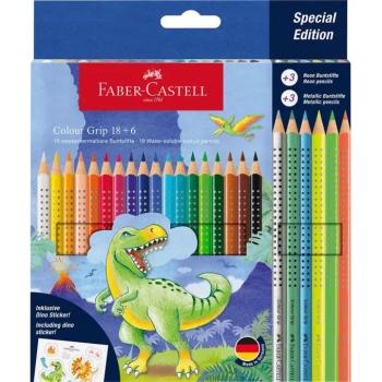 Faber-Castell: Dinoszauruszos Grip színesceruza készlet 18+6db-os csomag kép
