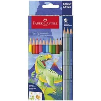 Faber-Castell: Dinoszauruszos színes ceruza készlet 10+3db-os csomag kép