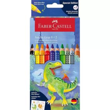 Faber-Castell: Jumbo GRIP dinoszauruszos színesceruza készlet 8+2db-os csomag kép