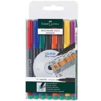 Faber-Castell: Multimark S Alkoholos Filctoll Készlet 8 szín 0,4 mm kép